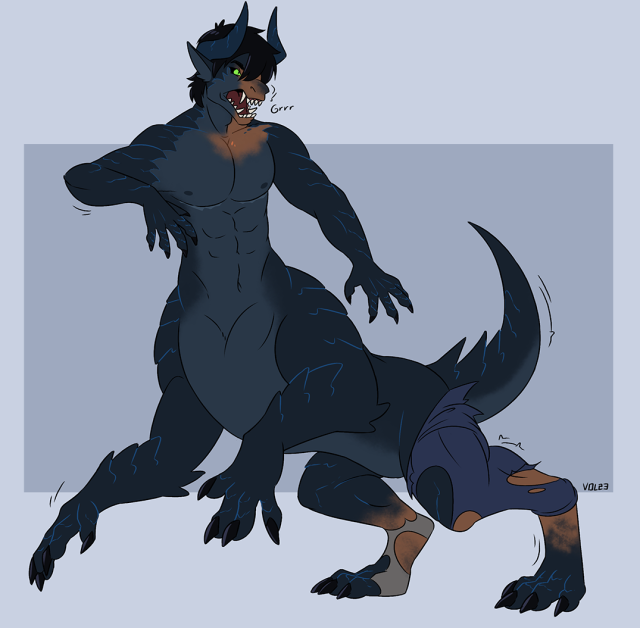 blue Dragon taur based on canon form