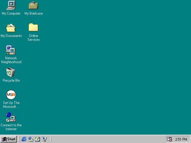 A screenshot of a Windows 95 desktop.