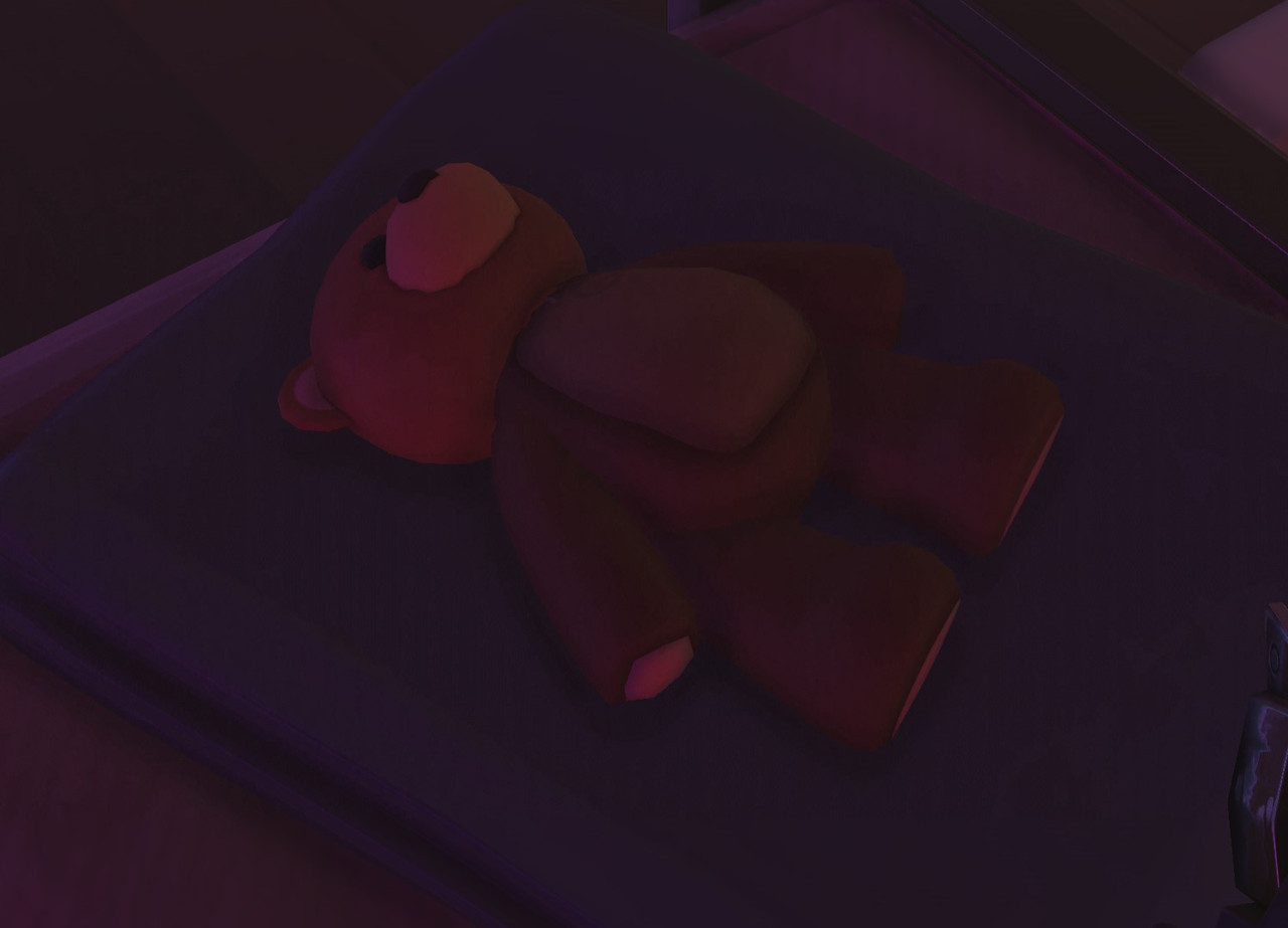 Sombra sleeps with a teddy bear this is canon