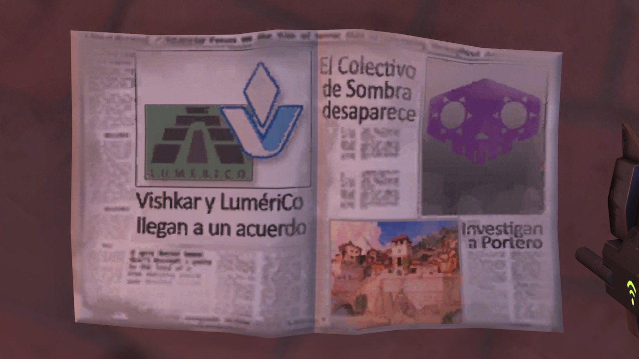 Vishkar and LumeriCo reach an agreement. The Sombra collective disappears. Portero is being investigated